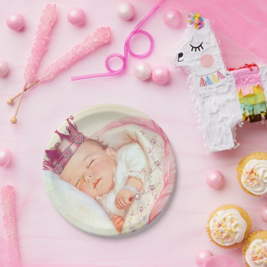 Meisjes  Princess Baby shower Papieren Bordje (Feest)