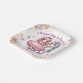 Meisjes Prinses Eenhoorn Verjaardagsfeestje Papier Papieren Bordje (Gebogen)