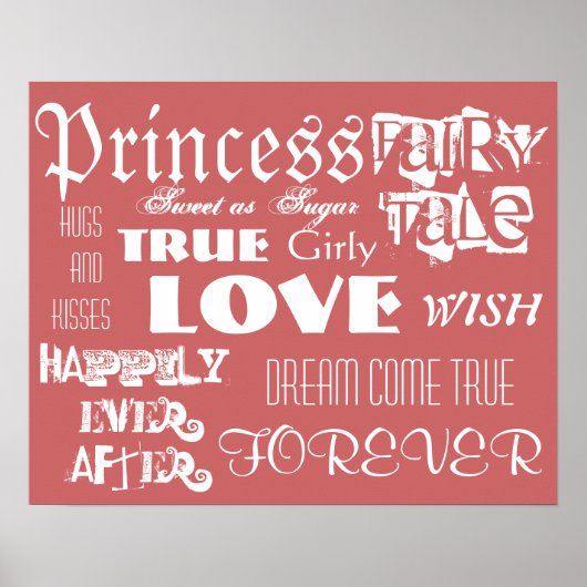 Meisjes prinses sprookje poster (Voorkant)