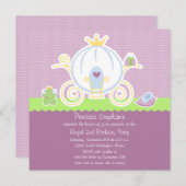 Meisjes prinses verjaardagsfeestje uitnodiging (Voorkant / Achterkant)