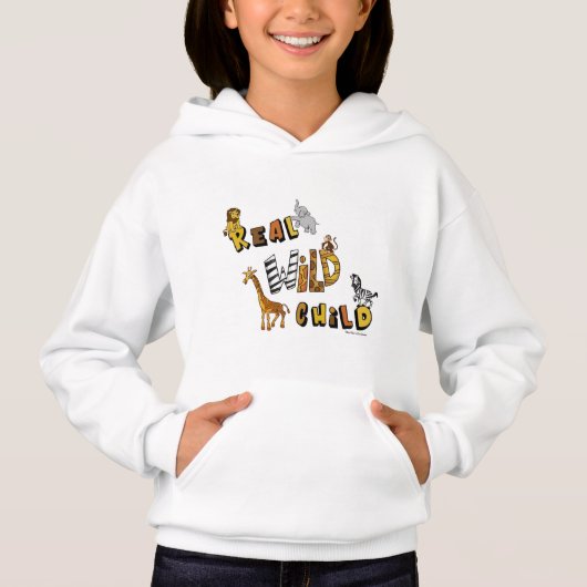 Meisjes Pullover Hoodie - Echte Wilde Kind (Voorkant)