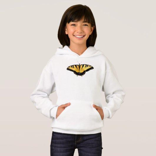Meisjes Pullover Hoodie Tijger Swallowtail (Voorkant volledig)