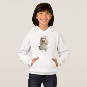 Meisjes Pullover Hoodie Wit Havanese (Voorkant volledig)