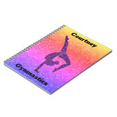 Meisjes Rainbow Glitter Gymnastics Notitieboek (Linkerzijde)