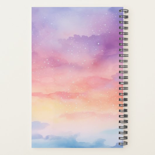 Meisjes Rainbow Gradient Sky 2025 Jaarlijks Wekeli Planner (Achterkant)