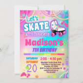 Meisjes Rainbow Roller Skate Kaart (Voorkant)