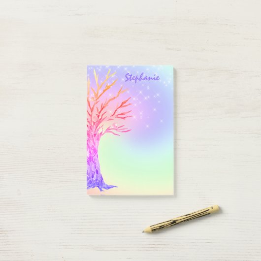 Meisjes Rainbow Sparkles Post-it® Notes (Op bureau)