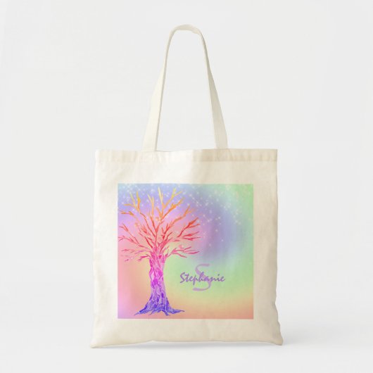 Meisjes Rainbow Sparkles Tote Bag (Voorkant)