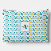 Meisjes Rainbow turquoise monogram Etui (Voorkant)