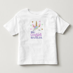 Meisjes Rainbow Unicorn & Love Heart Big Cousin Kinder Shirts