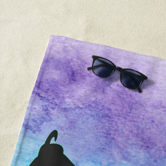 Meisjes Rainbow Waterverf Dancer en Dog Strandlaken (In situ)