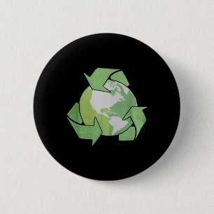 Meisjes recyclen, Kinderen recyclen, Recyclen voor Ronde Button 5,7 Cm