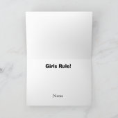 Meisjes Regel Boter Kaas en Eieren Wenskaart Kaart (Binnen)