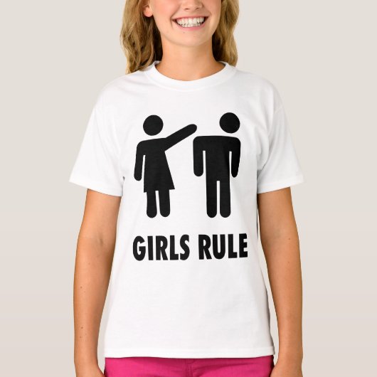 MEISJES REGEL grappig Meisjes Kinder T-shirts (Voorkant)