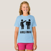 MEISJES REGEL grappig Meisjes Kinder T-shirts (Voorkant volledig)