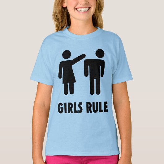 MEISJES REGEL grappig Meisjes Kinder T-shirts (Voorkant)