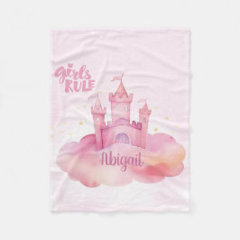 Meisjes Regel Palace op de Pink Cloud waterverf Fleece Deken