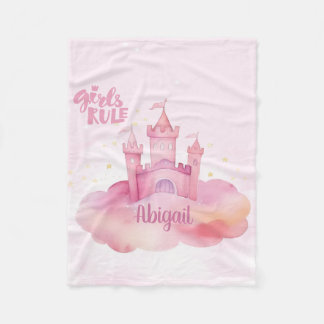 Meisjes Regel Palace op de Pink Cloud waterverf Fleece Deken