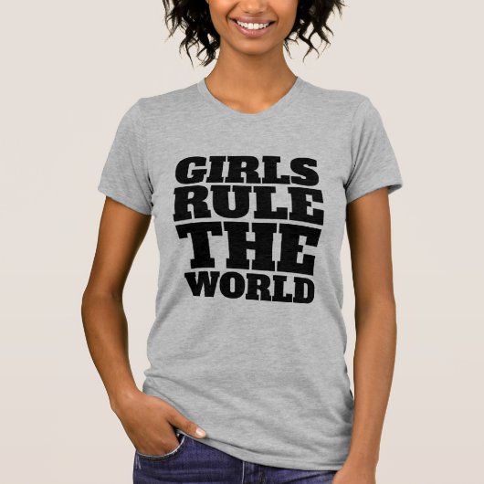 MEISJES REGELEN DE WERELD Dames T-Shirts (Voorkant)
