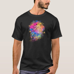 Meisjes Regenboog Paard Silhouet Roze Schattig Kle T-shirt