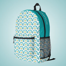 Meisjes Regenboog turkoois Bedrukte Rugzak