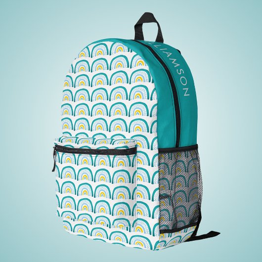 Meisjes Regenboog turkoois Bedrukte Rugzak
