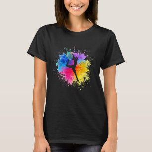 Meisjes Regenboog Turnen Vrouwelijke Turner Silhou T-shirt