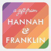 Meisjes Regenboog Verjaardagscadeau Stickers (Voorkant)