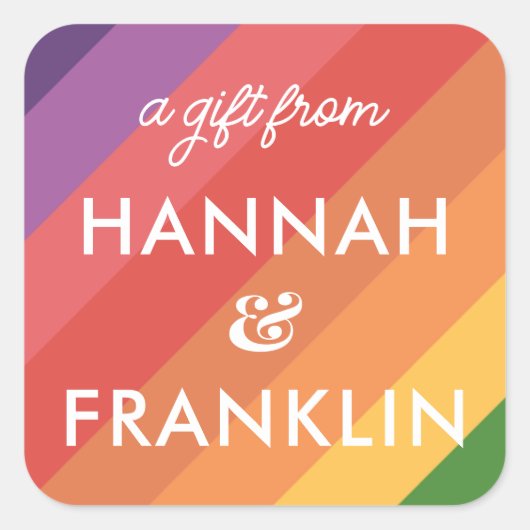 Meisjes Regenboog Verjaardagscadeau Stickers (Voorkant)