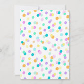 Meisjes regenboog verjaardagstaart kaart (Achterkant)