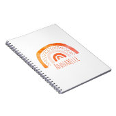 Meisjes regenboog voornaam notitieboek (Rechterzijde)