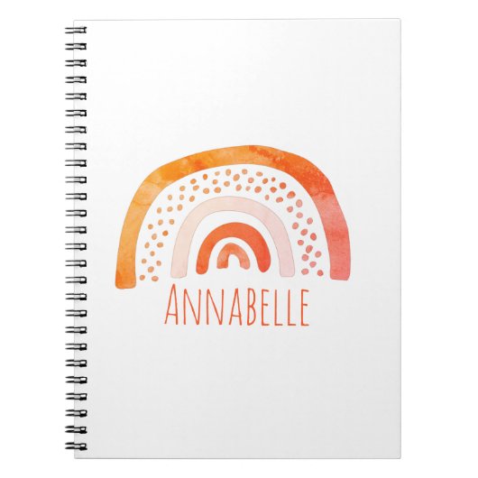 Meisjes regenboog voornaam notitieboek (Voorkant)