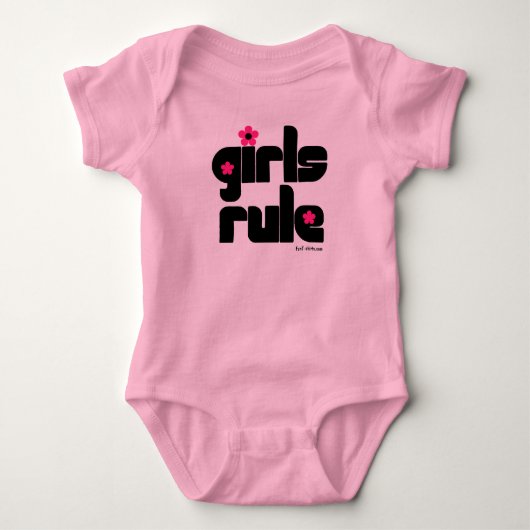 Meisjes regeren baby romper (Voorkant)