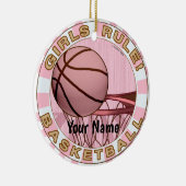 Meisjes regeren basketbal keramisch ornament (Rechts)
