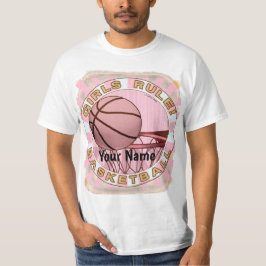 Meisjes regeren basketbal t-shirt