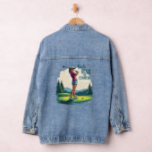 Meisjes regeren de cursus Retro Golf Illustratie Denim Jacket (Hangar)