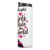 Meisjes regeren de wereld kunst thermosbeker (Geroteerd rechts)