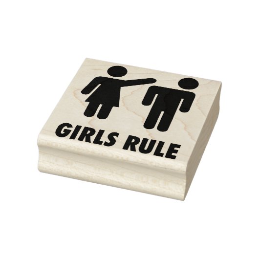 Meisjes regeren rubberstempel (Stempel)