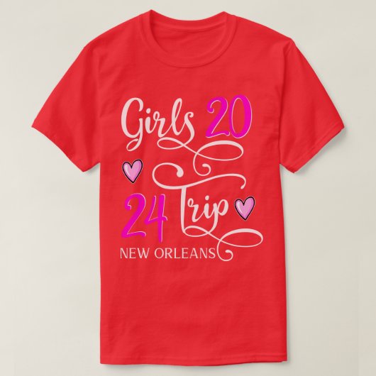 Meisjes reis 2024 New Orleans Louisiana TShirt (Design voorkant)