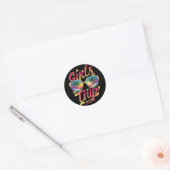 Meisjes Reis 2024 Weekend Zomer Strand Vakantie 20 Ronde Sticker (Envelop)