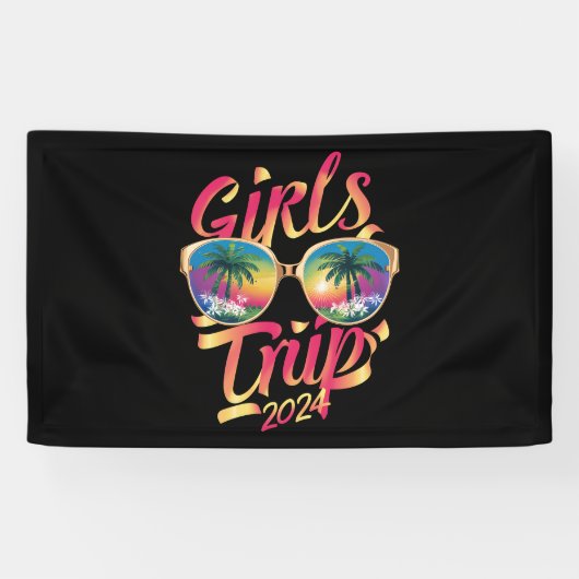 Meisjes Reis 2024 Weekend Zomer Strand Vakantie 20 Spandoek (Horizontaal)