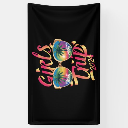 Meisjes Reis 2024 Weekend Zomer Strand Vakantie 20 Spandoek (Verticaal)