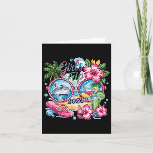 Meisjes reis 2026 Zomerreis Vakantie Bestie Vacati Kaart (Voorkant)