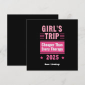 Meisjes reis goedkoper dan een therapie leuke reis kaart (Voorkant / Achterkant)