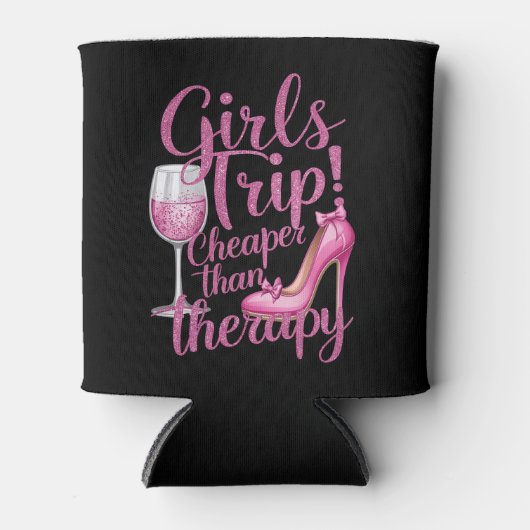 Meisjes reis goedkoper dan therapie weekend wijnfe blikjeskoeler (Voorkant)