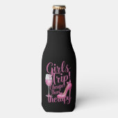 Meisjes reis goedkoper dan therapie weekend wijnfe flesjeskoeler (Fles Voorkant)