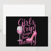 Meisjes reis goedkoper dan therapie weekend wijnfe kaart (Voorkant / Achterkant)