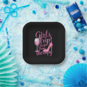 Meisjes reis goedkoper dan therapie weekend wijnfe papieren bordje (Feest)