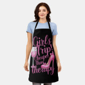 Meisjes reis goedkoper dan therapie weekend wijnfe schort (Gedragen)