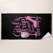 Meisjes reis goedkoper dan therapie weekend wijnfe strandlaken (Voorkant)